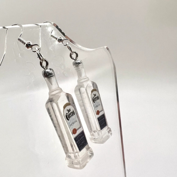Jose Cuervo Tequila Earrings - New Years Eve Earrings - Alcohol Earrings - Picture 2 of 9